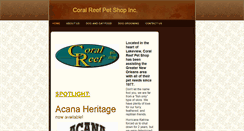 Desktop Screenshot of coralreefpets.com